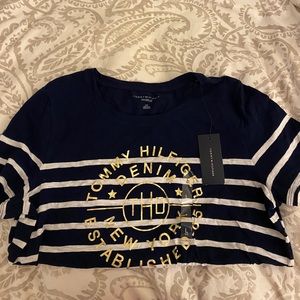 Tommy Hilfiger navy blue striped new tee